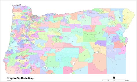Oregon Map with Zip Codes